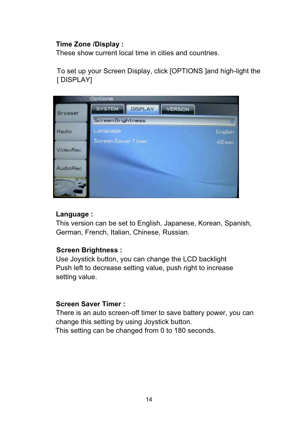 VOSONIC VP8860 User Manual | Page 14 / 40