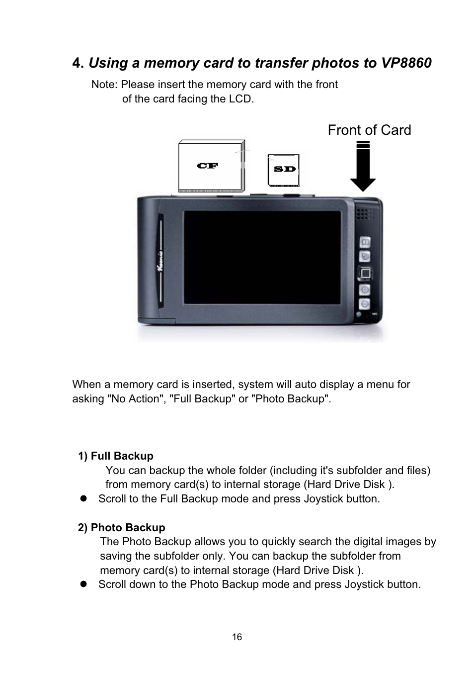 VOSONIC VP8860 User Manual | Page 16 / 40