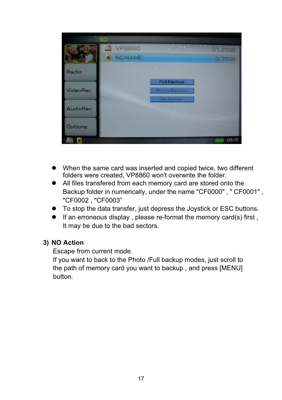 VOSONIC VP8860 User Manual | Page 17 / 40