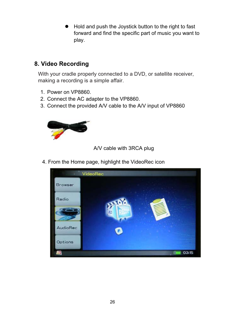 VOSONIC VP8860 User Manual | Page 26 / 40