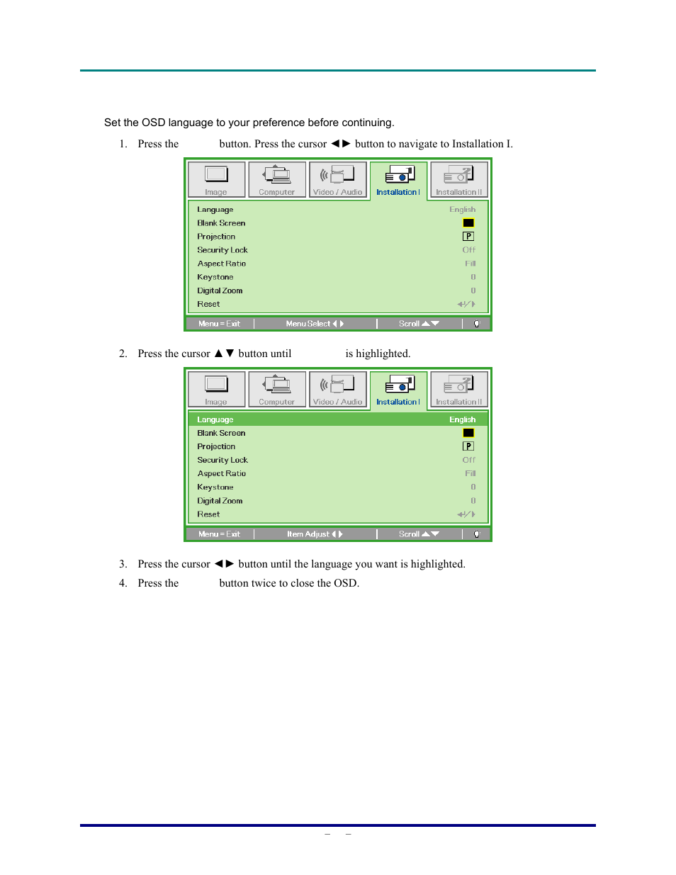 Vivitek D820MS User Manual | Page 25 / 54