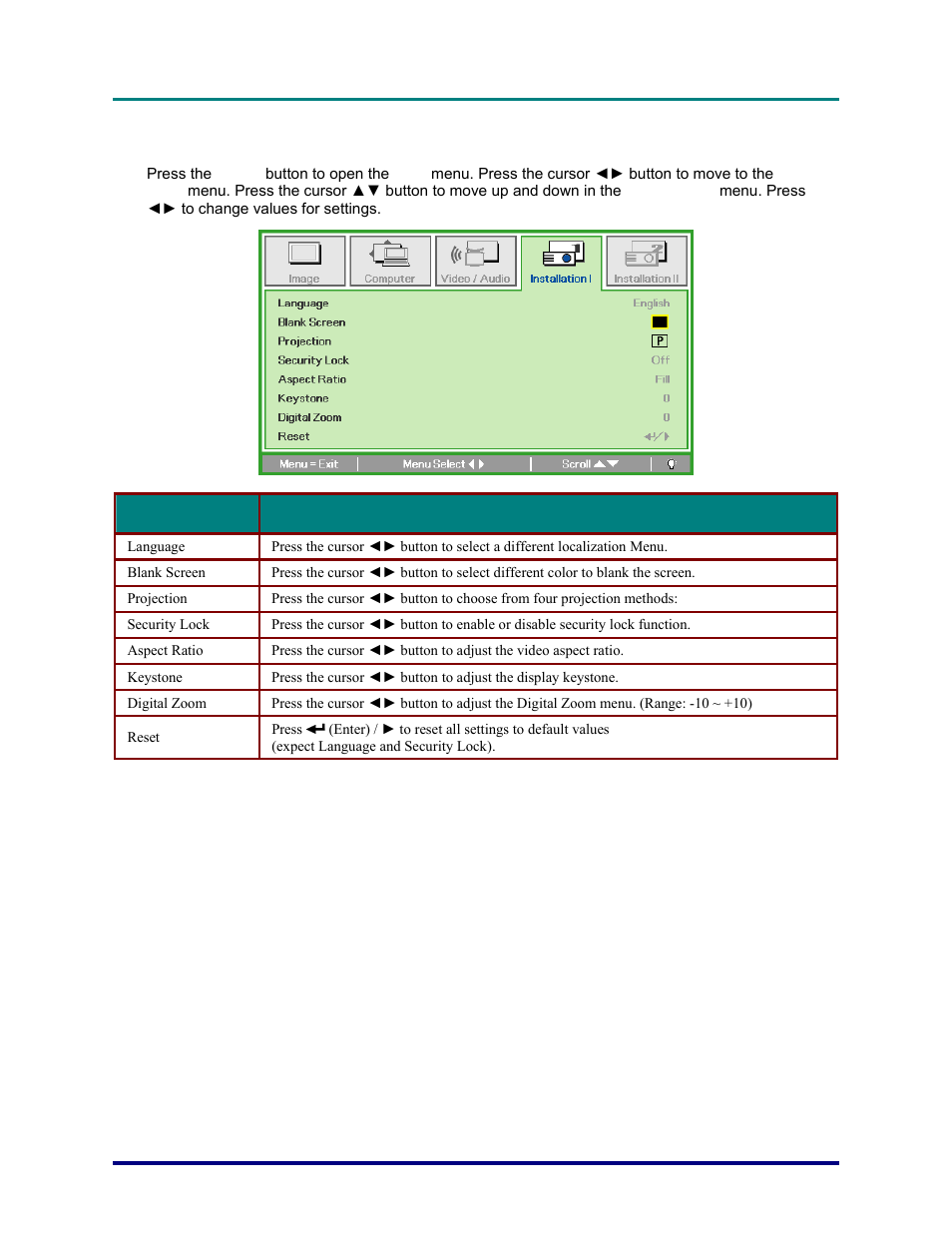 Vivitek D820MS User Manual | Page 34 / 54