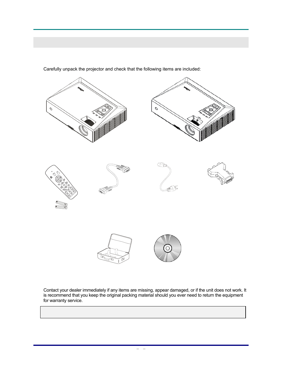 Etting, Tarted | Vivitek D820MS User Manual | Page 7 / 54