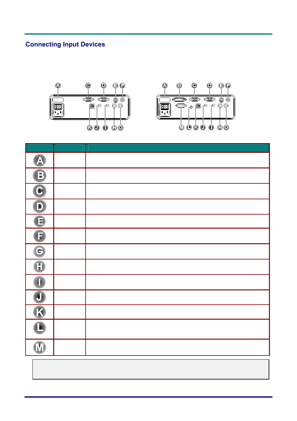 Connecting input devices, Onnecting, Nput | Evices | Vivitek D732MX User Manual | Page 16 / 49