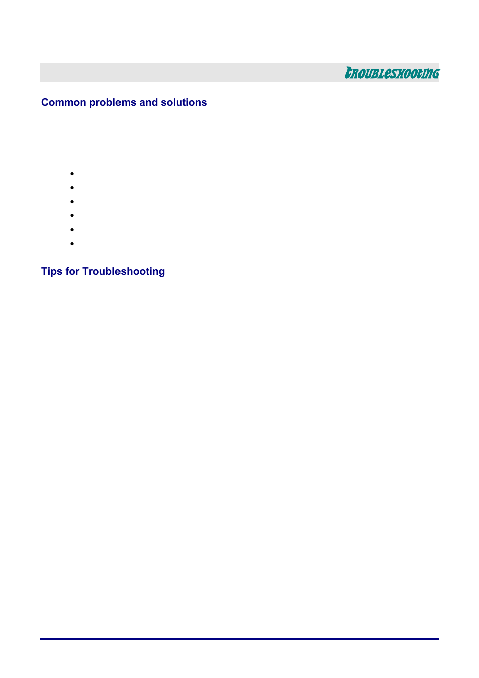 Troubleshooting, Common problems and solutions, Tips for troubleshooting | Ommon problems and solutions, Ips for, Roubleshooting | Vivitek D732MX User Manual | Page 41 / 49