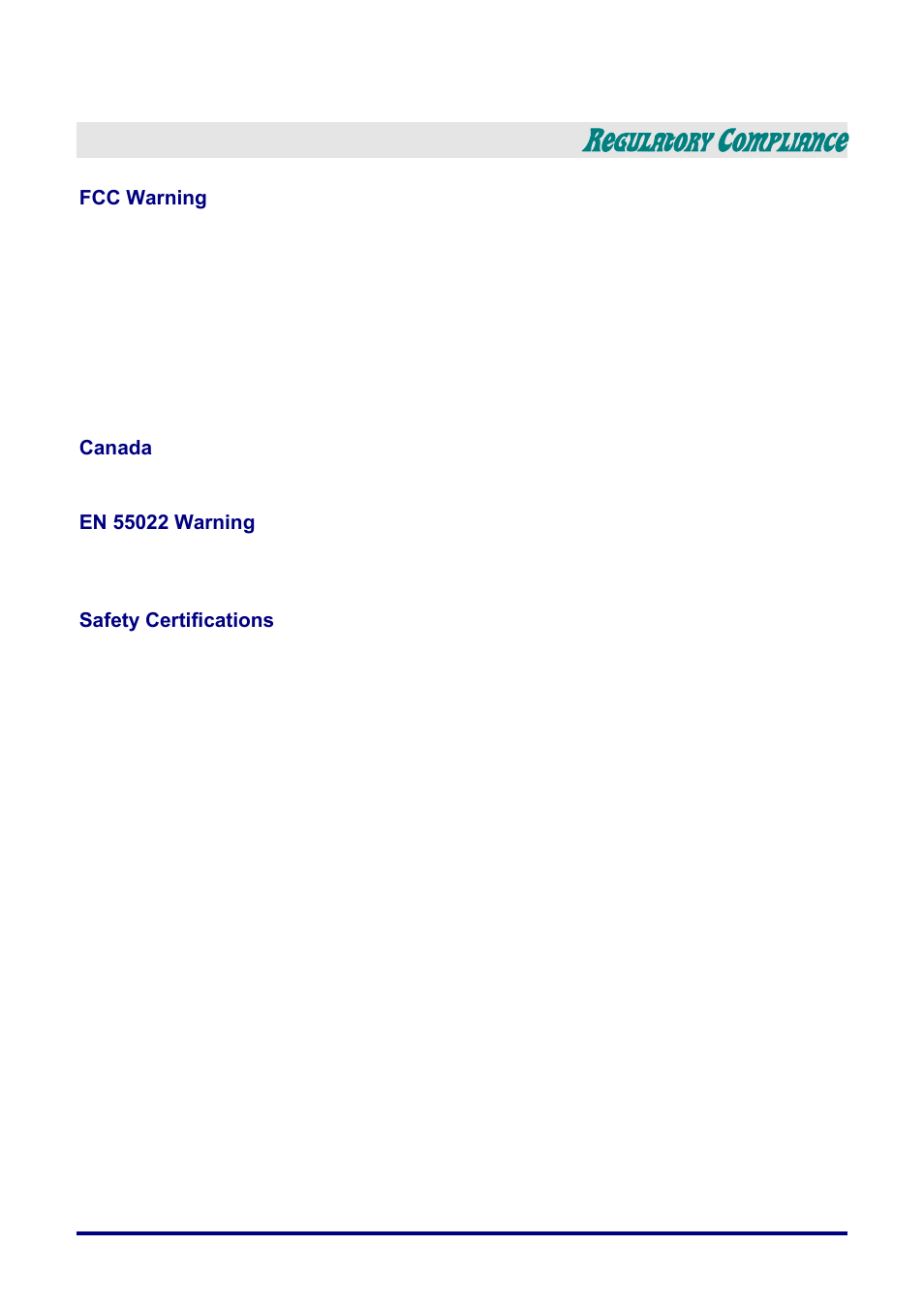 Regulatory compliance, Fcc warning, Canada | En 55022 warning, Safety certifications, Fcc w, Arning, Anada, En 55022 w, Afety | Vivitek D732MX User Manual | Page 49 / 49