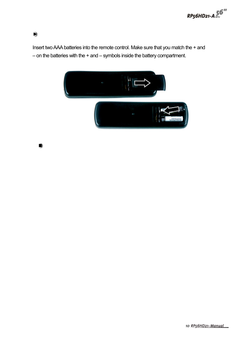 Vivitek RP56HD21-A User Manual | Page 12 / 38