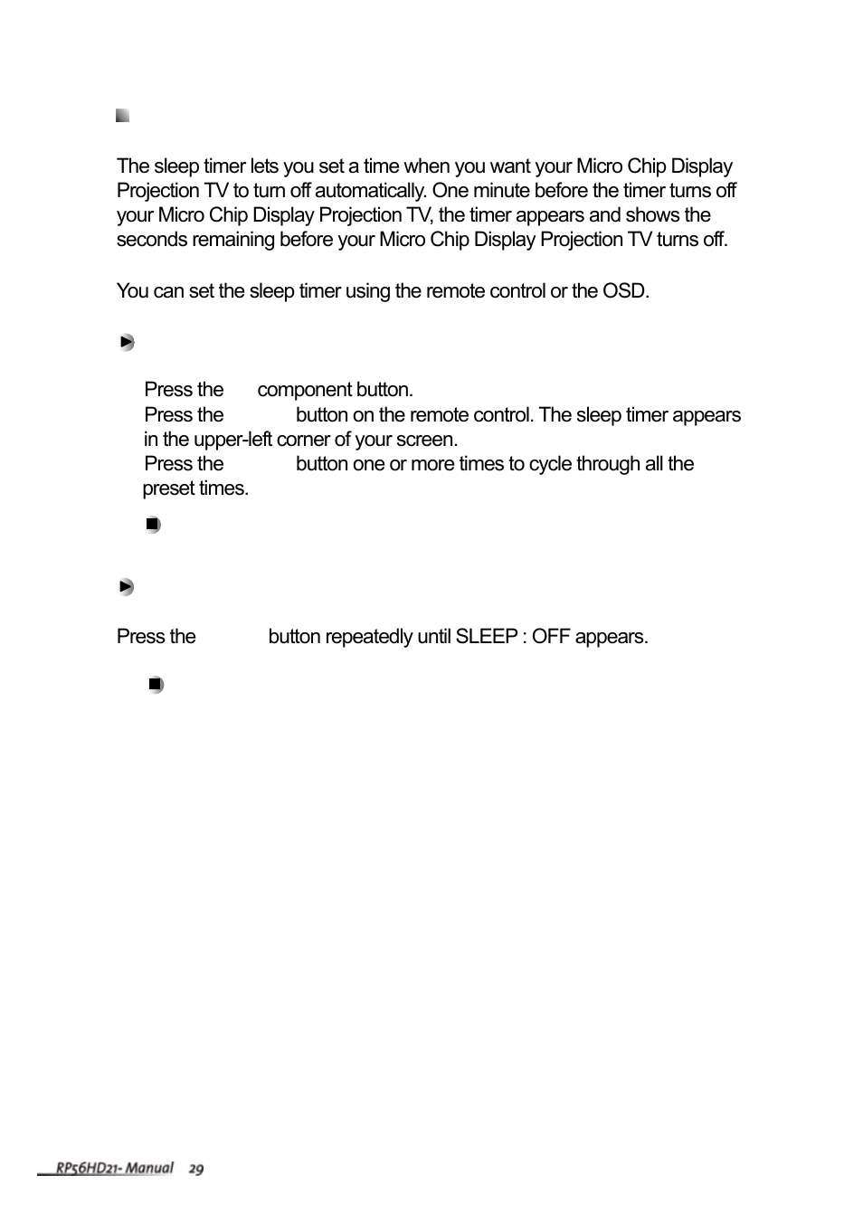 Vivitek RP56HD21-A User Manual | Page 31 / 38