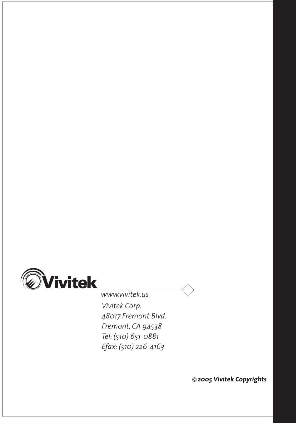 Vivitek RP56HD21-A User Manual | Page 38 / 38