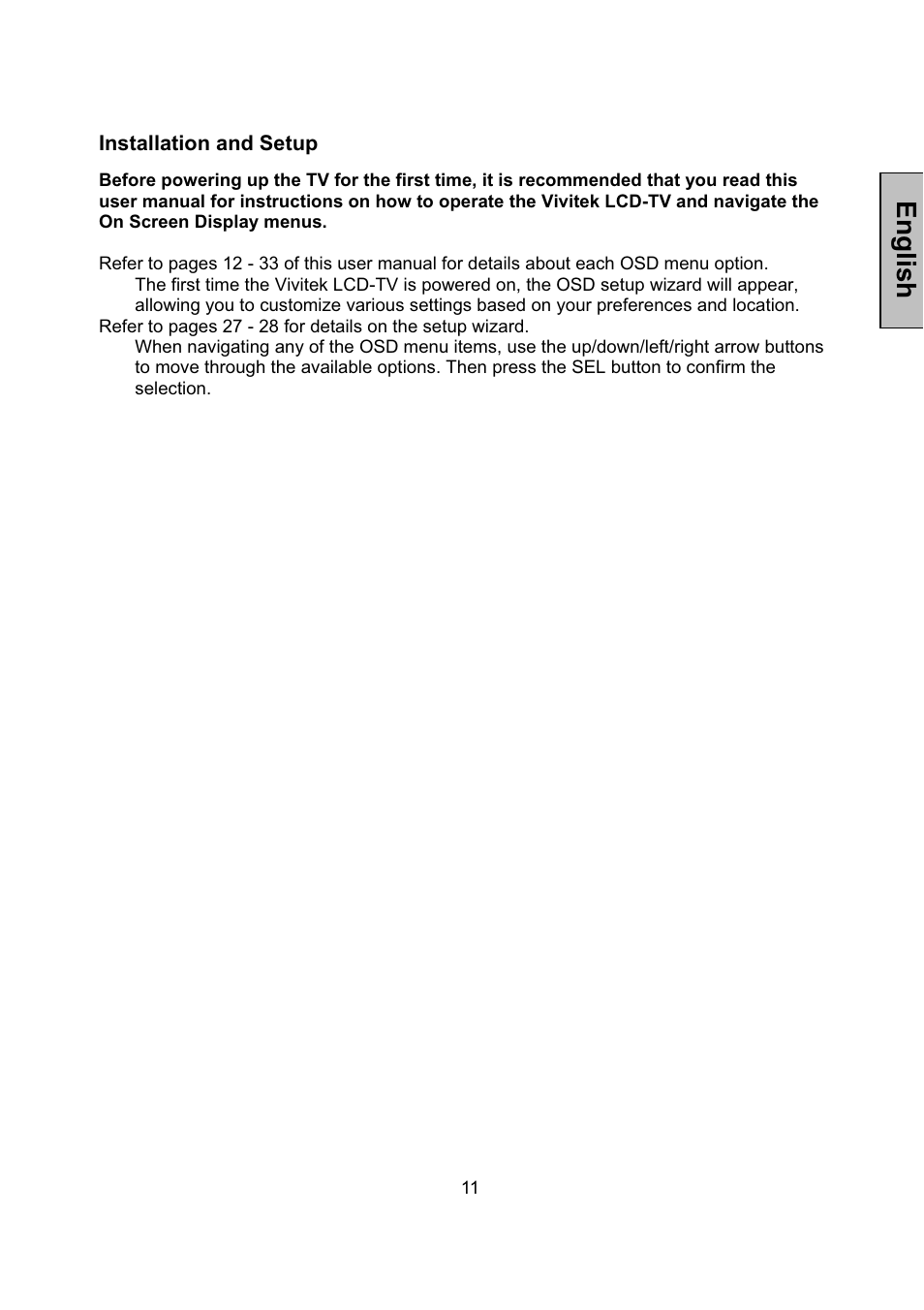 English | Vivitek LCD-TV User Manual | Page 13 / 46