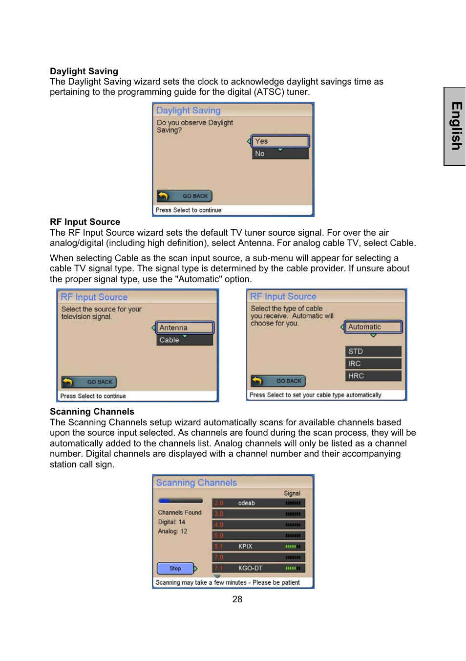 English | Vivitek LCD-TV User Manual | Page 30 / 46