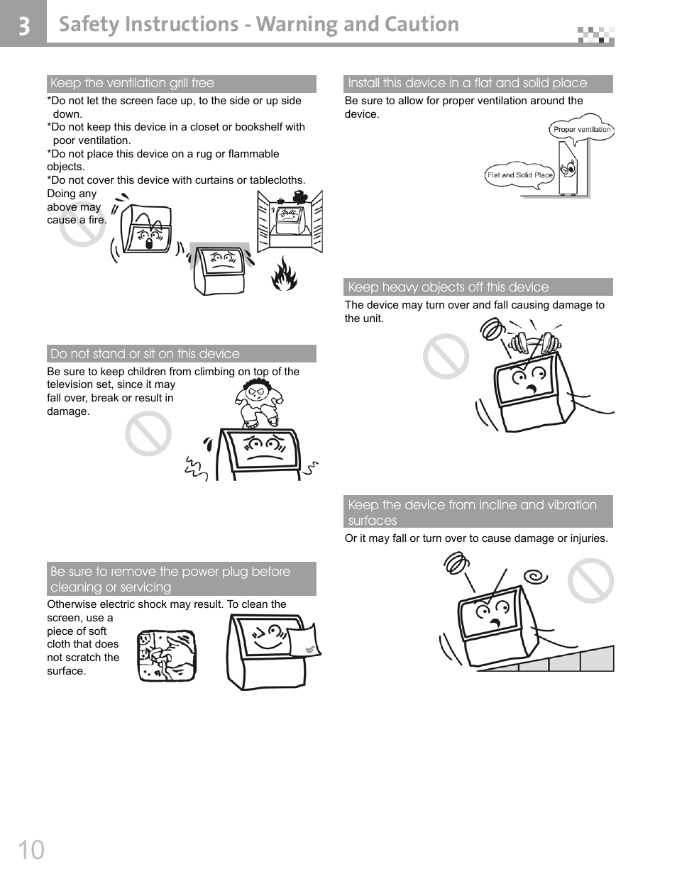 Safety instructions - warning and caution | Vivitek DVR5612 User Manual | Page 11 / 47