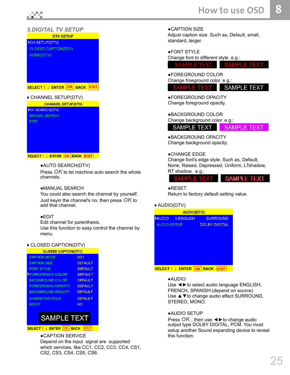 How to use osd | Vivitek DVR5612 User Manual | Page 26 / 47