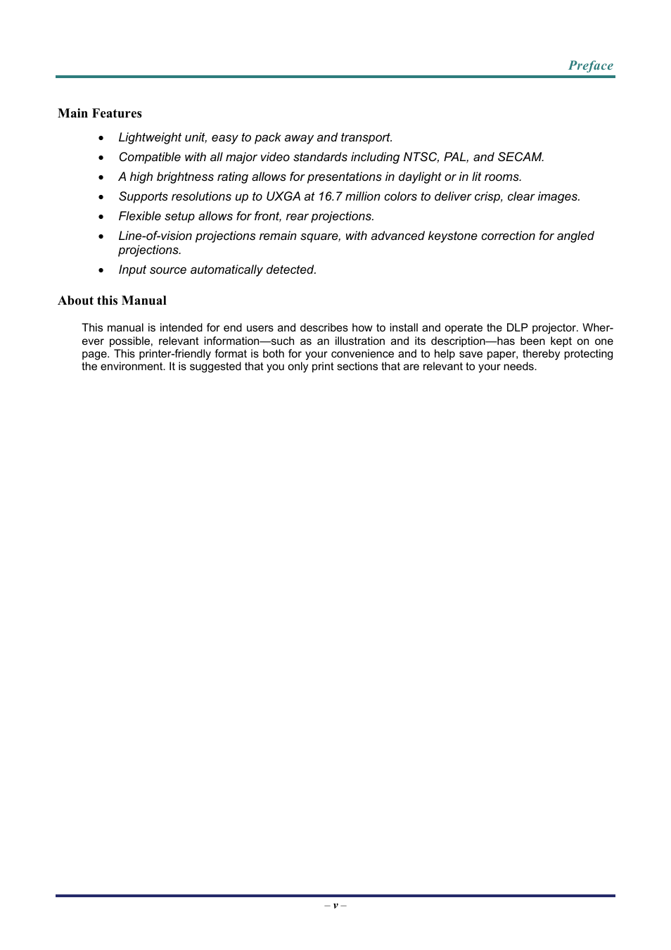 Vivitek D8 User Manual | Page 6 / 64