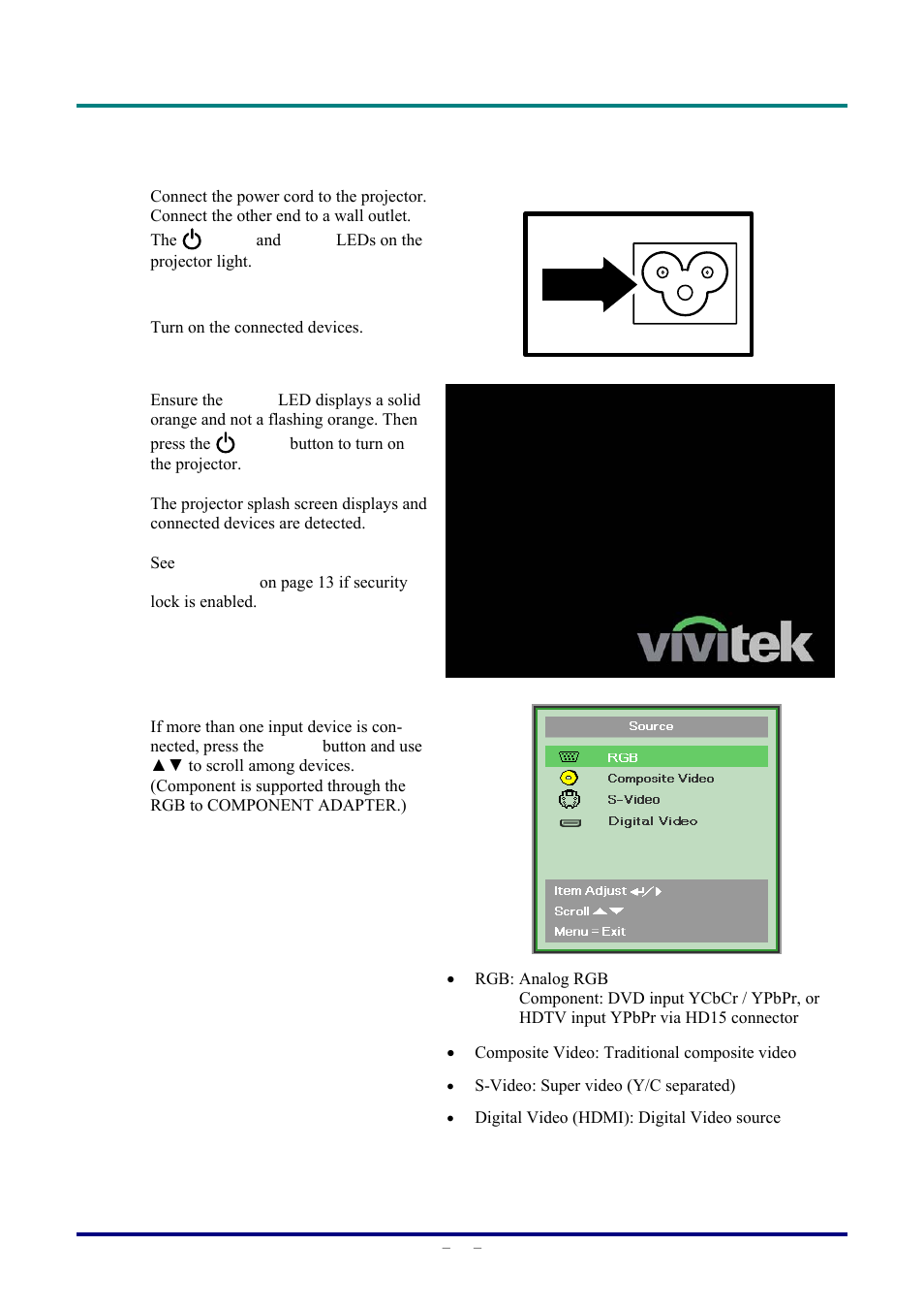 Vivitek D326 User Manual | Page 17 / 52