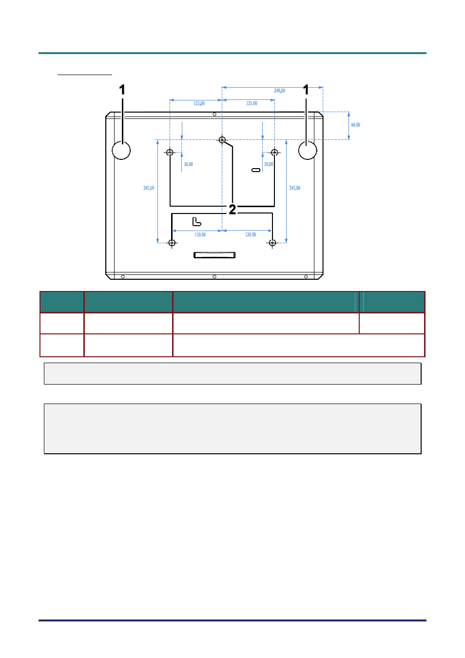 Bottom view | Vivitek D5500 User Manual | Page 11 / 113