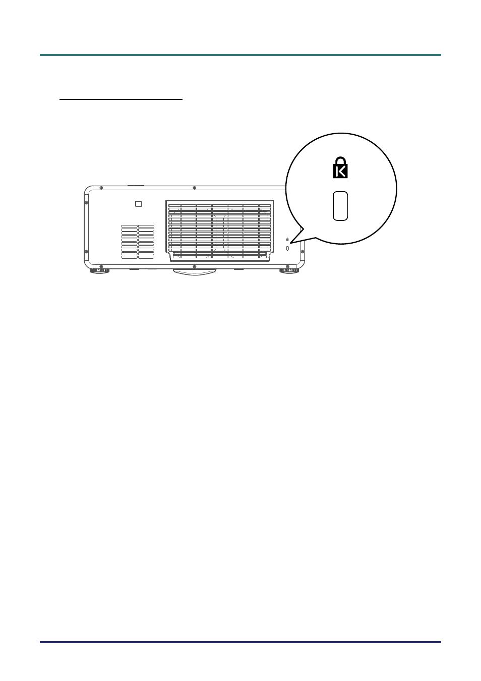 Using the physical lock, Using the kensington lock, Sing the | Hysical | Vivitek D5500 User Manual | Page 53 / 113