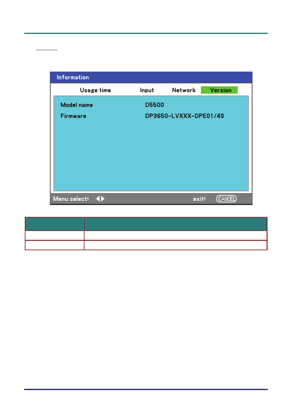 Version | Vivitek D5500 User Manual | Page 86 / 113