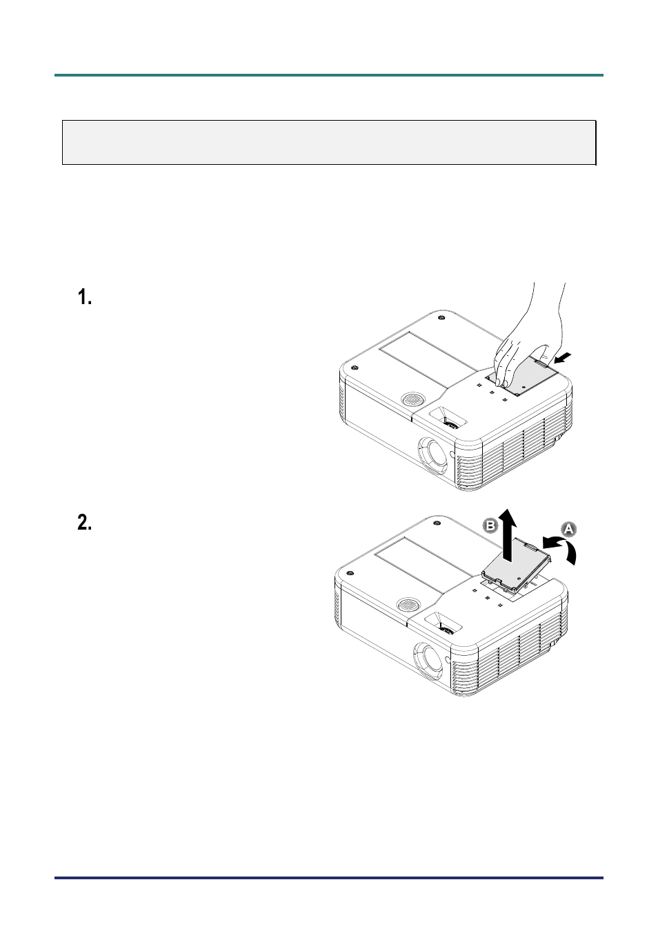 Removing the projector keypad, Emoving the, Rojector | Eypad | Vivitek D735VX User Manual | Page 21 / 57