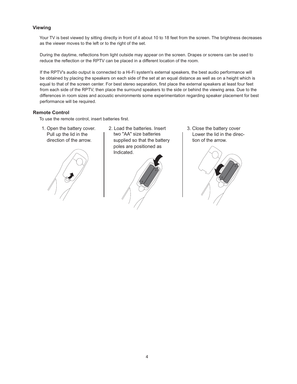 Vivitek 51" Micro Display Projection TV User Manual | Page 10 / 58