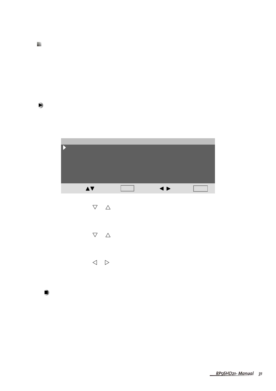 Using the osd | Vivitek RP56HD21-A User Manual | Page 34 / 62