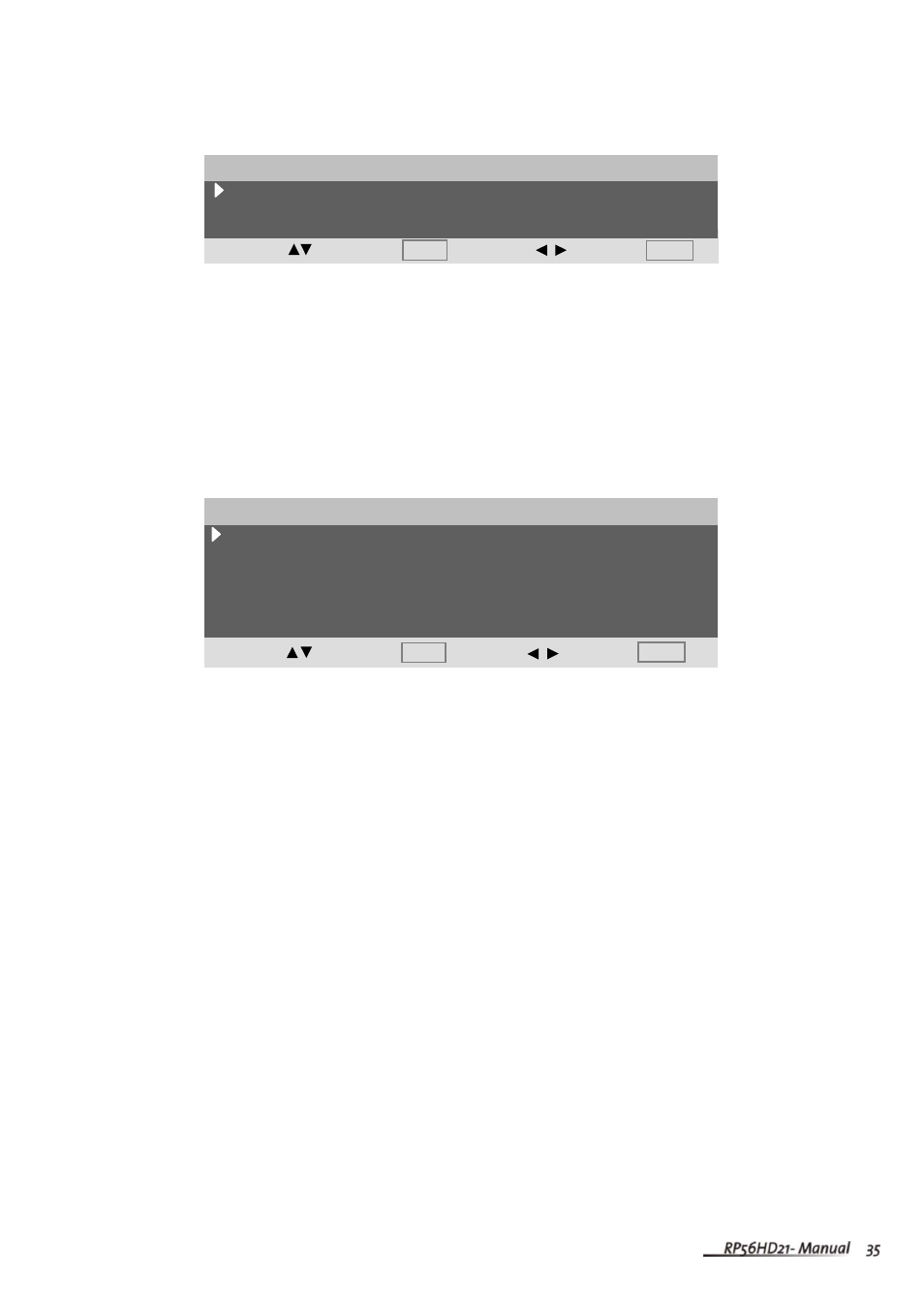 Input setup, Tv tuner setup | Vivitek RP56HD21-A User Manual | Page 38 / 62