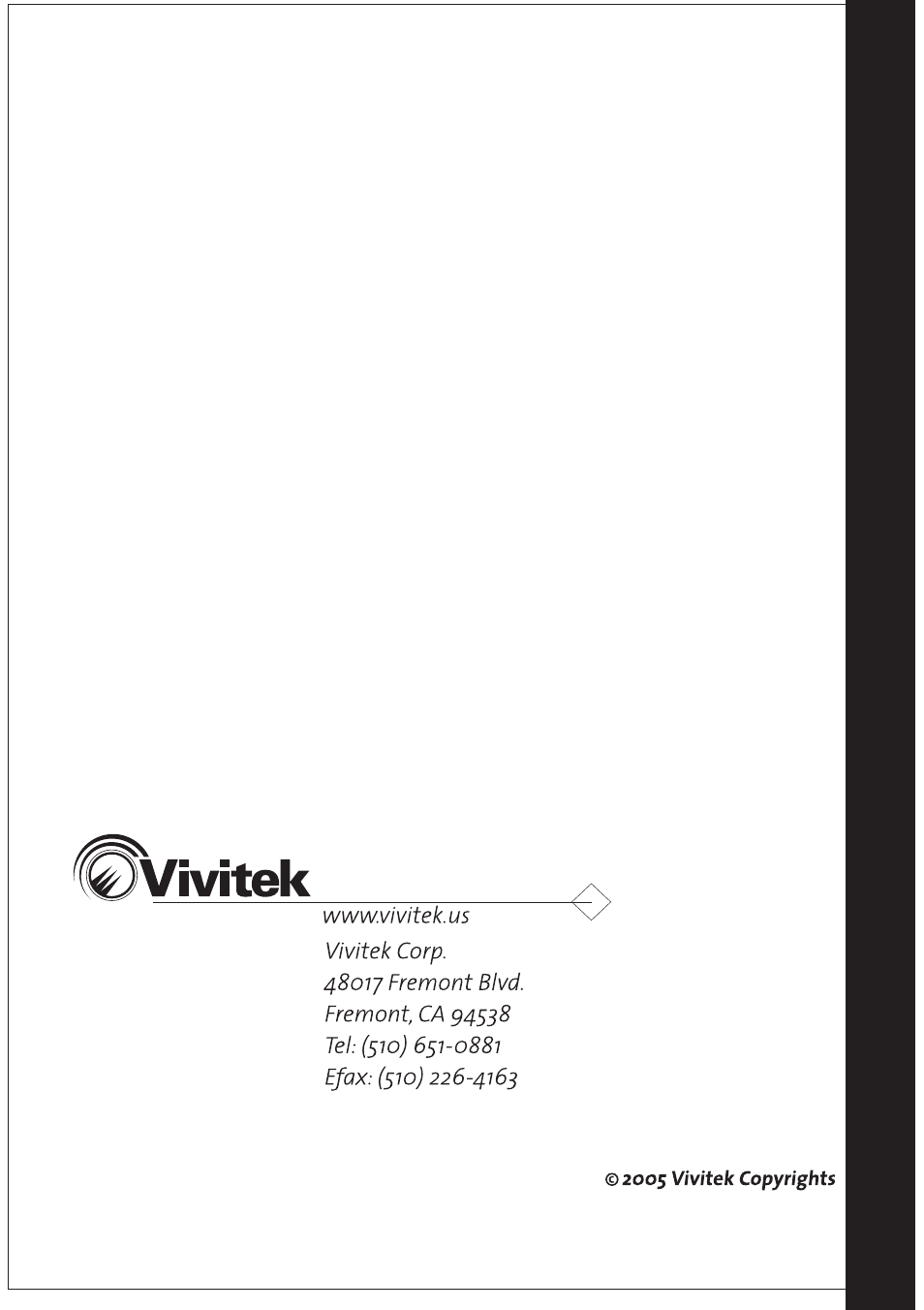 Vivitek RP56HD21-A User Manual | Page 62 / 62