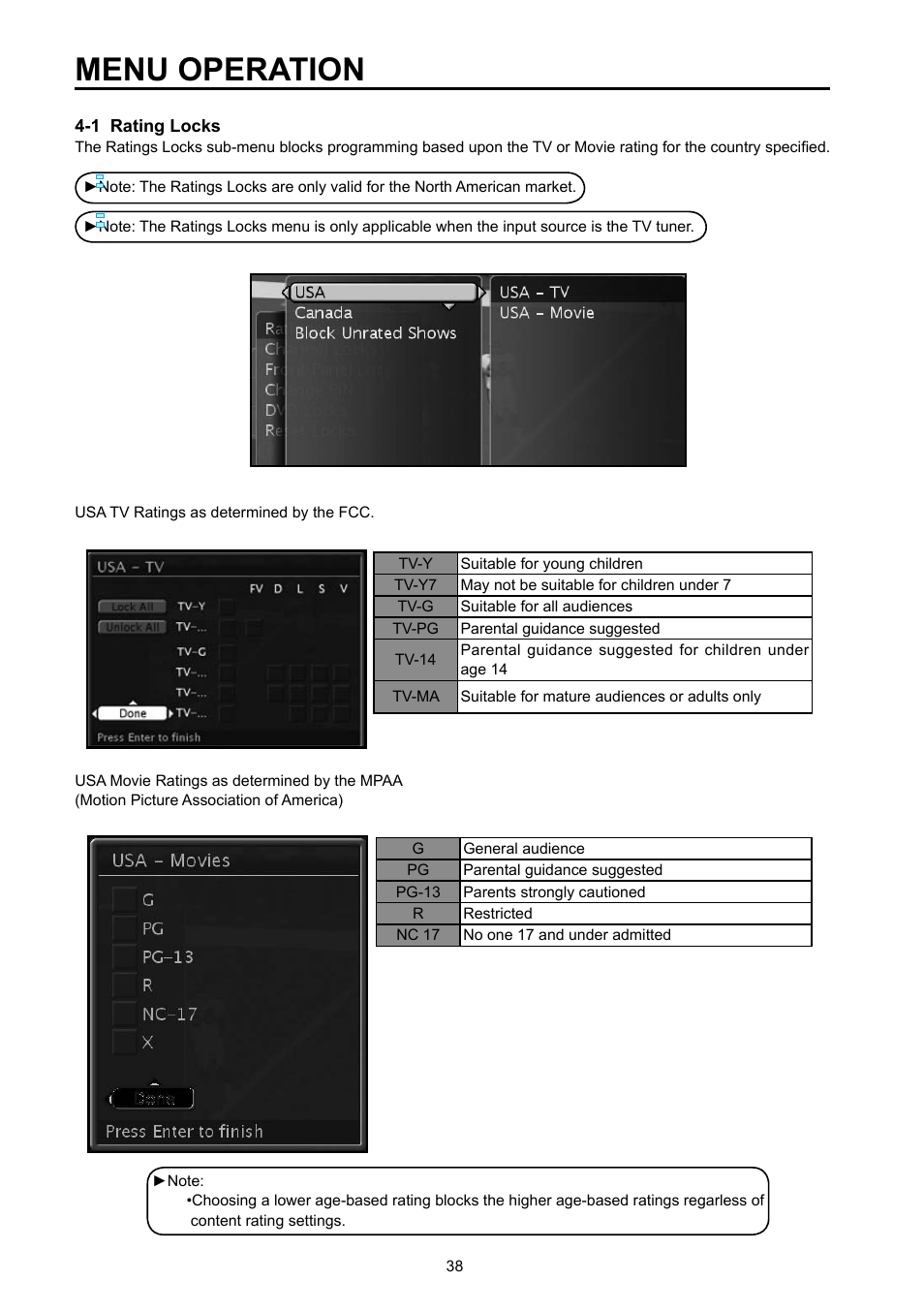 Menu operation | Vivitek DVD Combo User Manual | Page 39 / 66