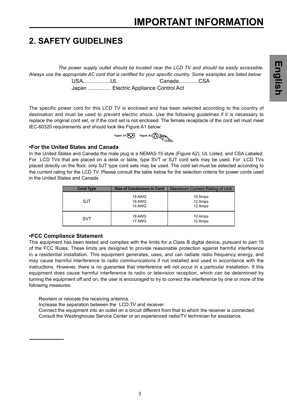 Important information, English, Safety guidelines | Vivitek DVD Combo User Manual | Page 4 / 66