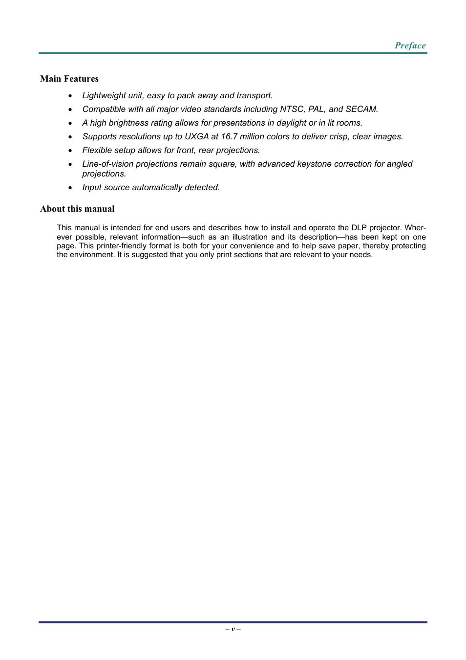 Vivitek D3 User Manual | Page 6 / 62