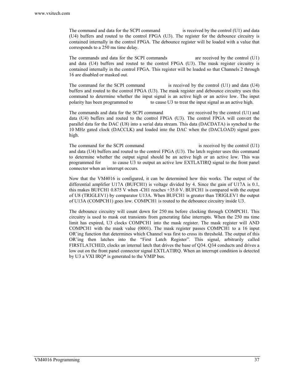 VXI VM4016 User Manual | Page 37 / 95