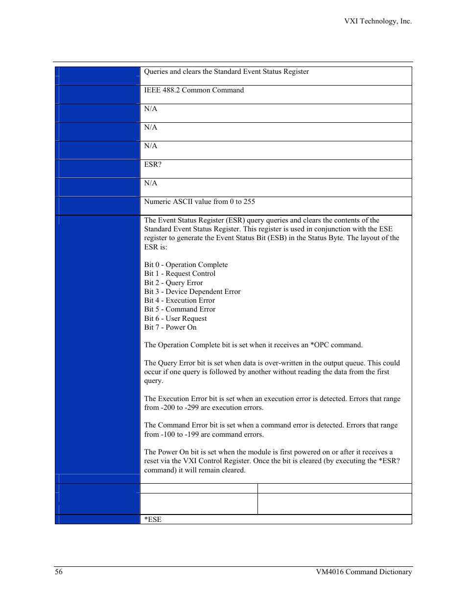 VXI VM4016 User Manual | Page 56 / 95