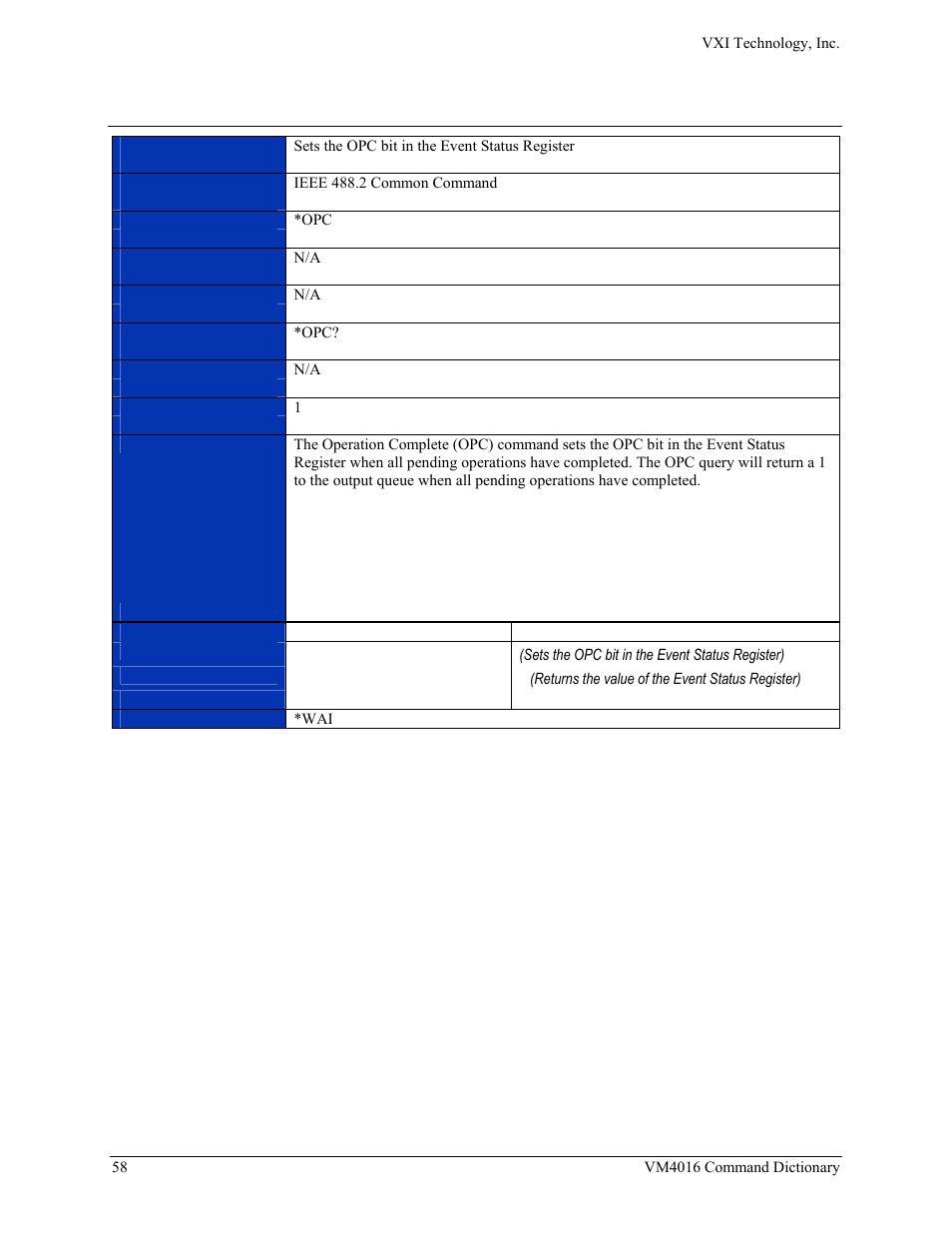 VXI VM4016 User Manual | Page 58 / 95