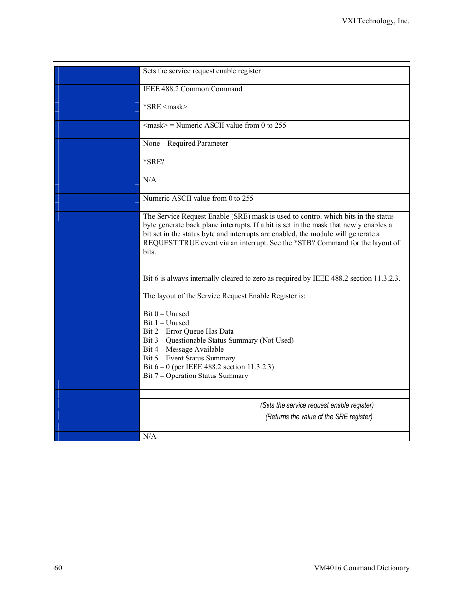 VXI VM4016 User Manual | Page 60 / 95