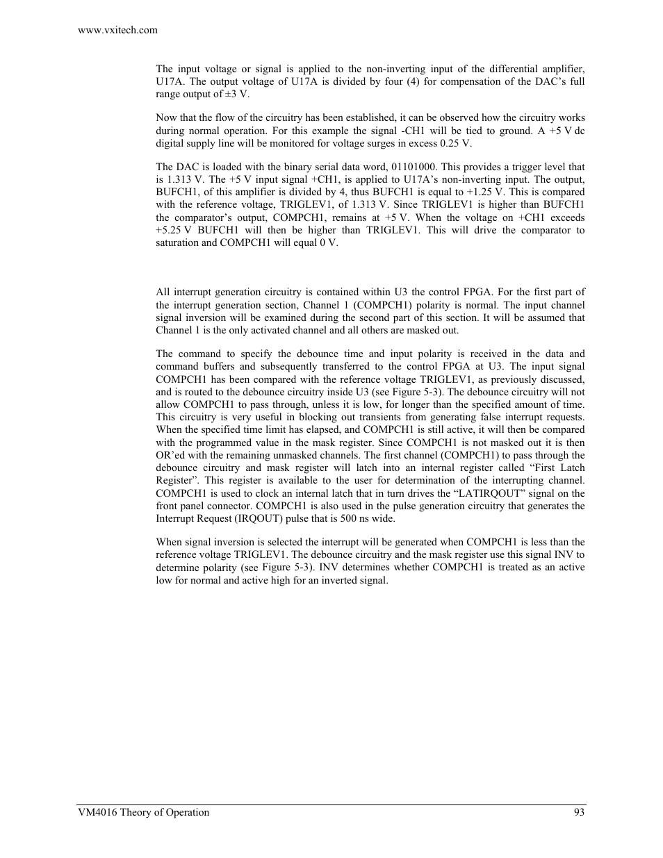 Interrupt generation | VXI VM4016 User Manual | Page 93 / 95