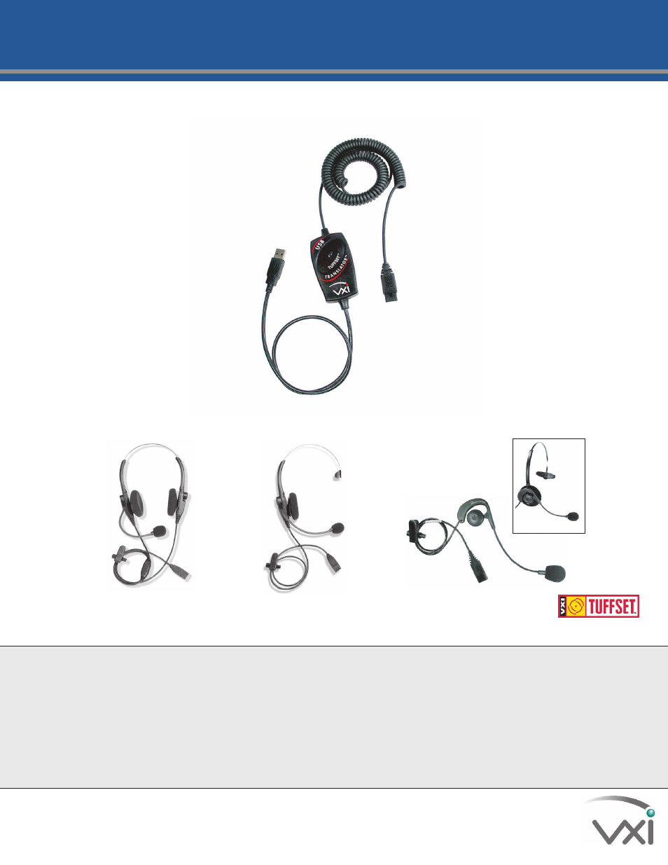 VXI TuffSet 20-USB Binaural User Manual | 1 page