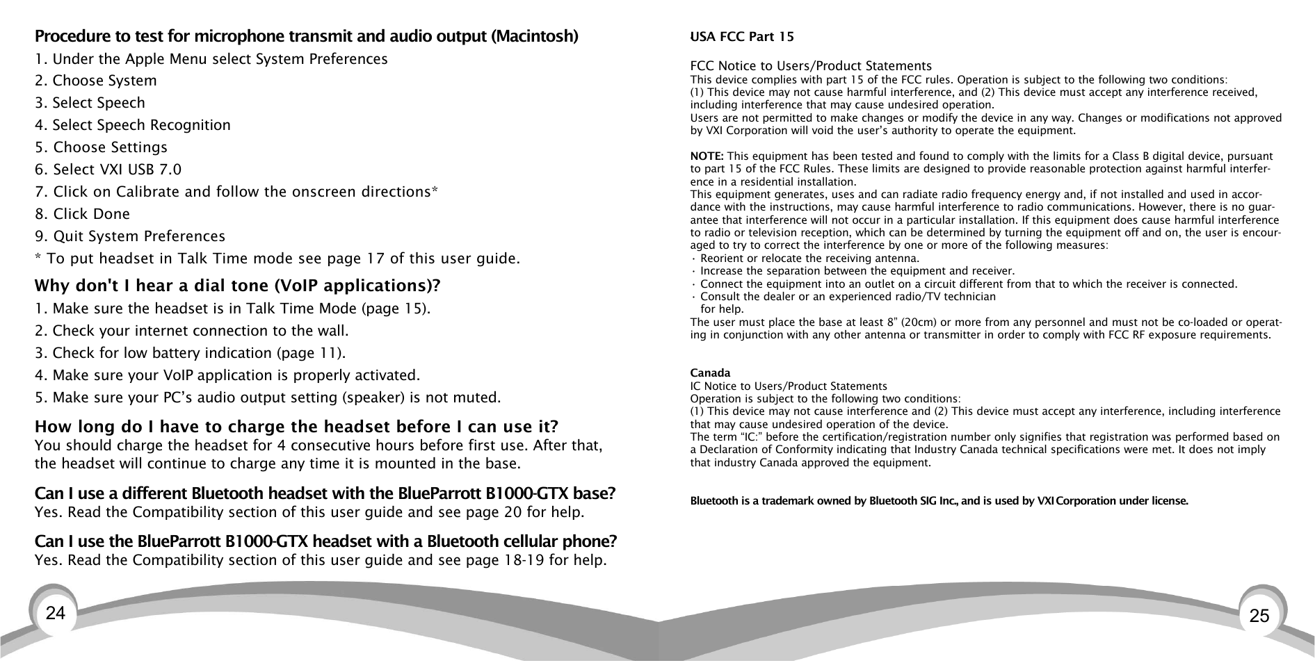 Why don't i hear a dial tone (voip applications) | VXI BlueParrott TalkPro B1000-GTX User Manual | Page 13 / 15