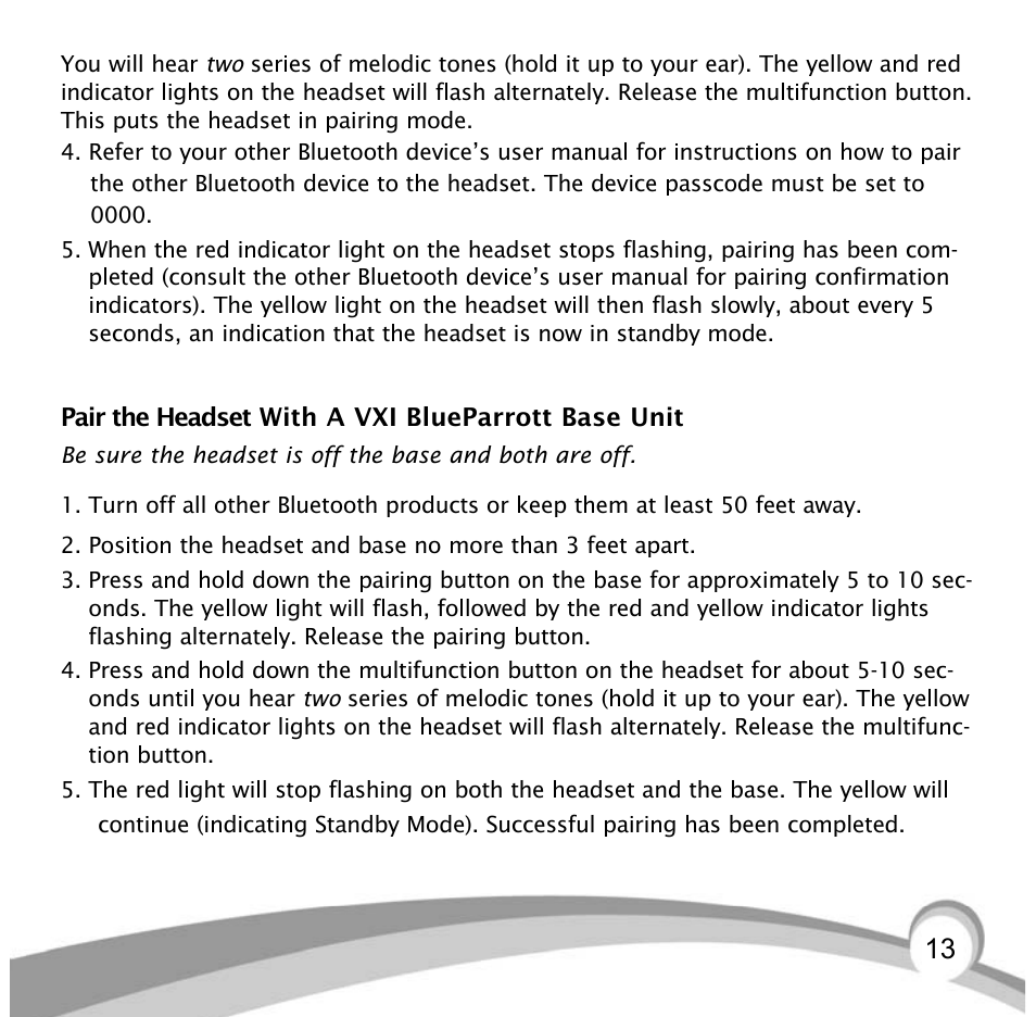 VXI Bluetooth Heasdset BlueParrott B10 User Manual | Page 13 / 24