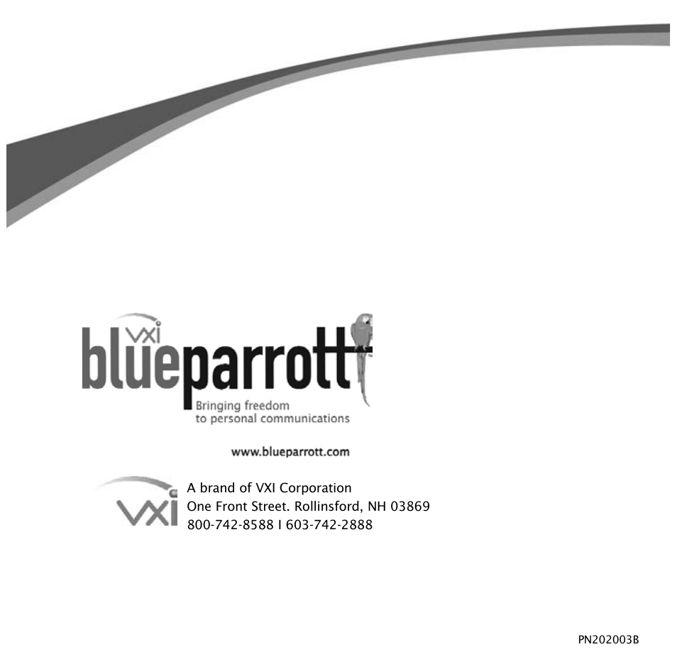 VXI Bluetooth Heasdset BlueParrott B10 User Manual | Page 24 / 24