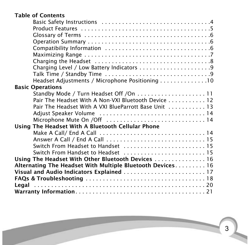 VXI Bluetooth Heasdset BlueParrott B10 User Manual | Page 3 / 24