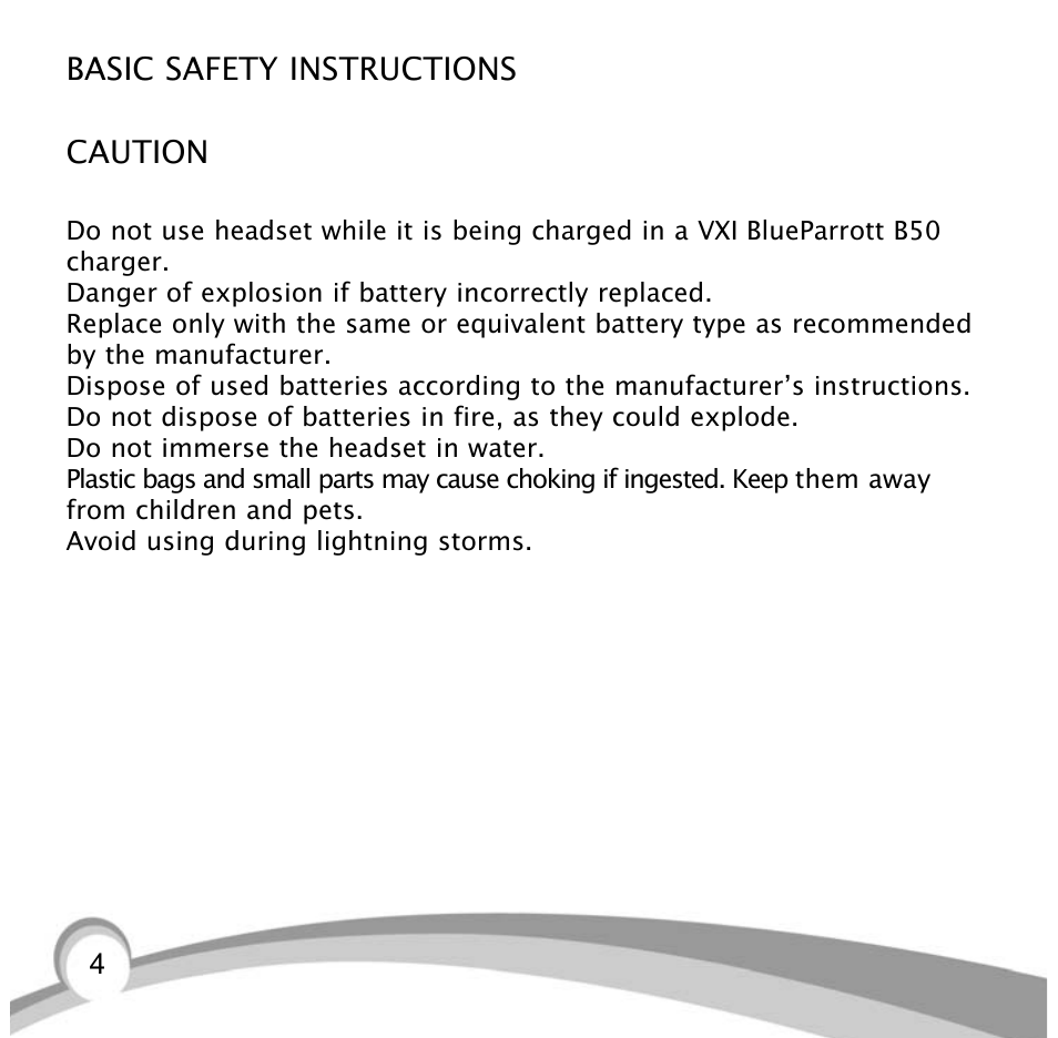 VXI Bluetooth Heasdset BlueParrott B10 User Manual | Page 4 / 24