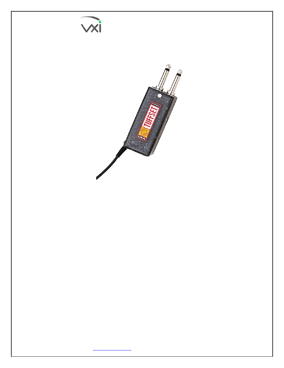 VXI Tuffset Console Amplifier User Manual | 1 page