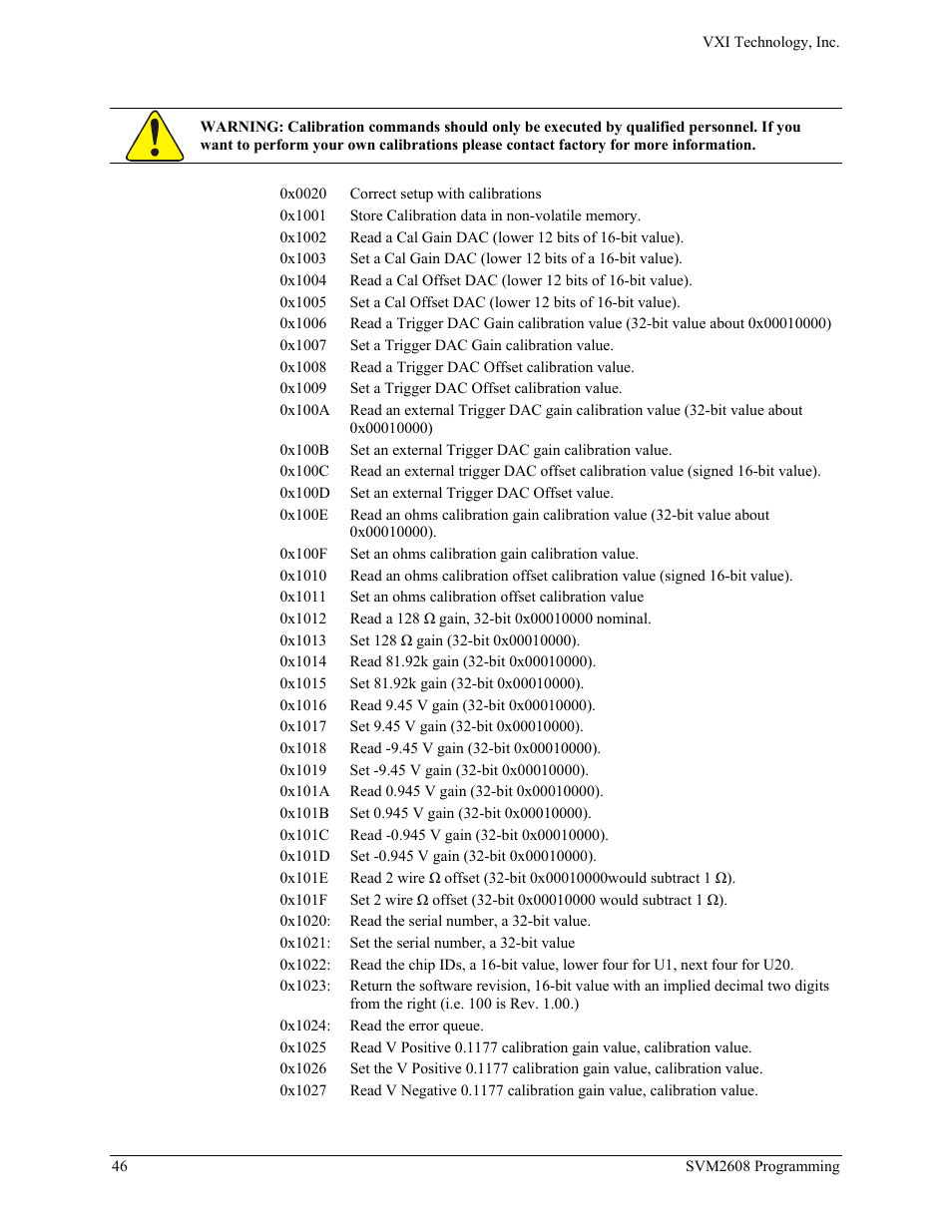 VXI TECHNOLOGY SVM2608 User Manual | Page 46 / 57