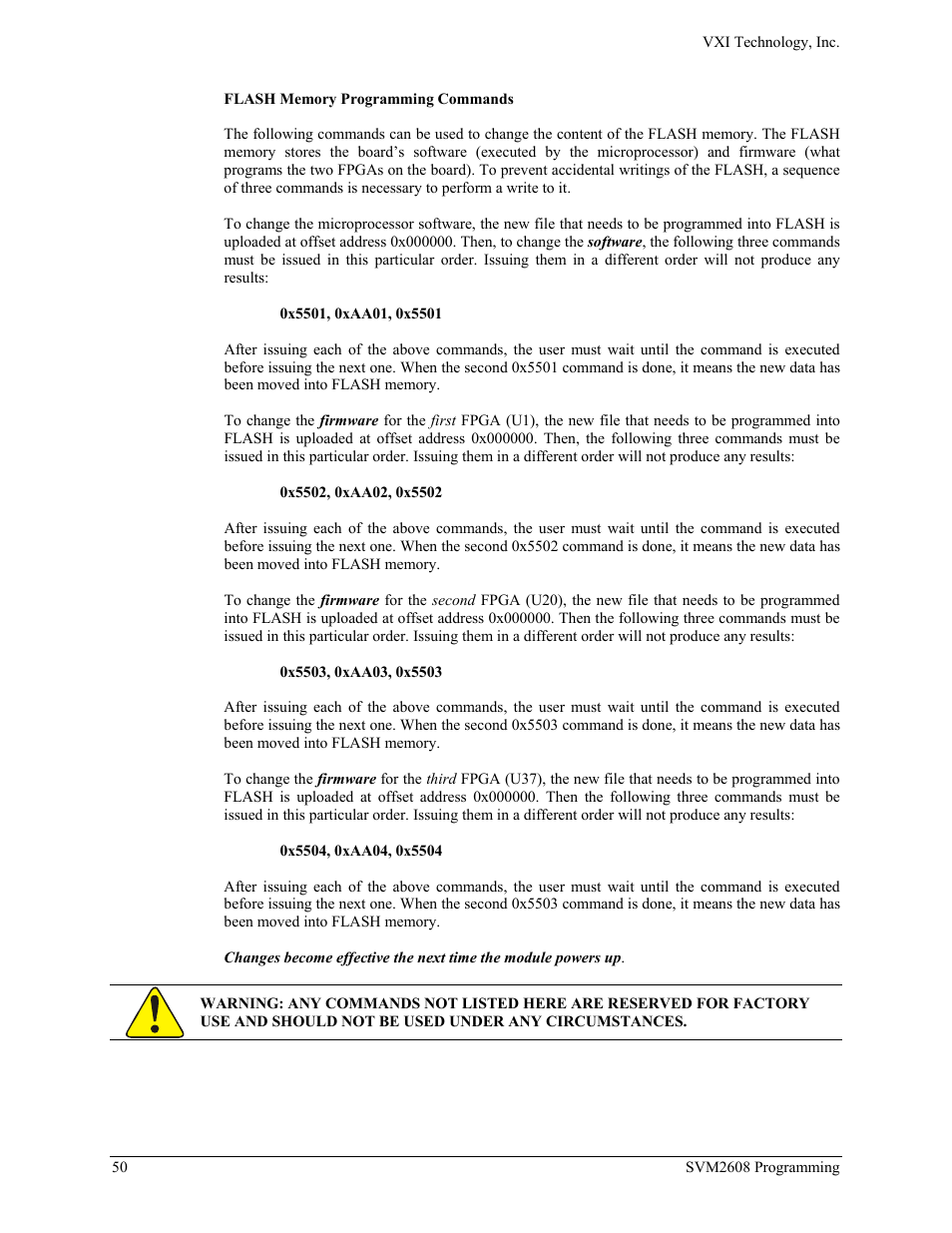 VXI TECHNOLOGY SVM2608 User Manual | Page 50 / 57