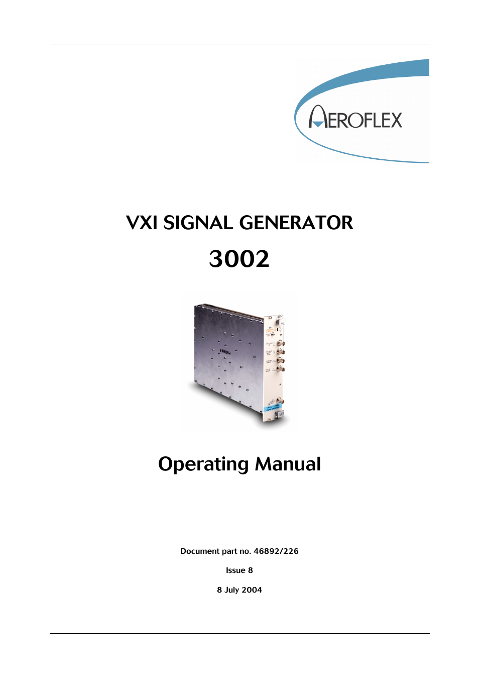 VXI 3002 User Manual | 136 pages