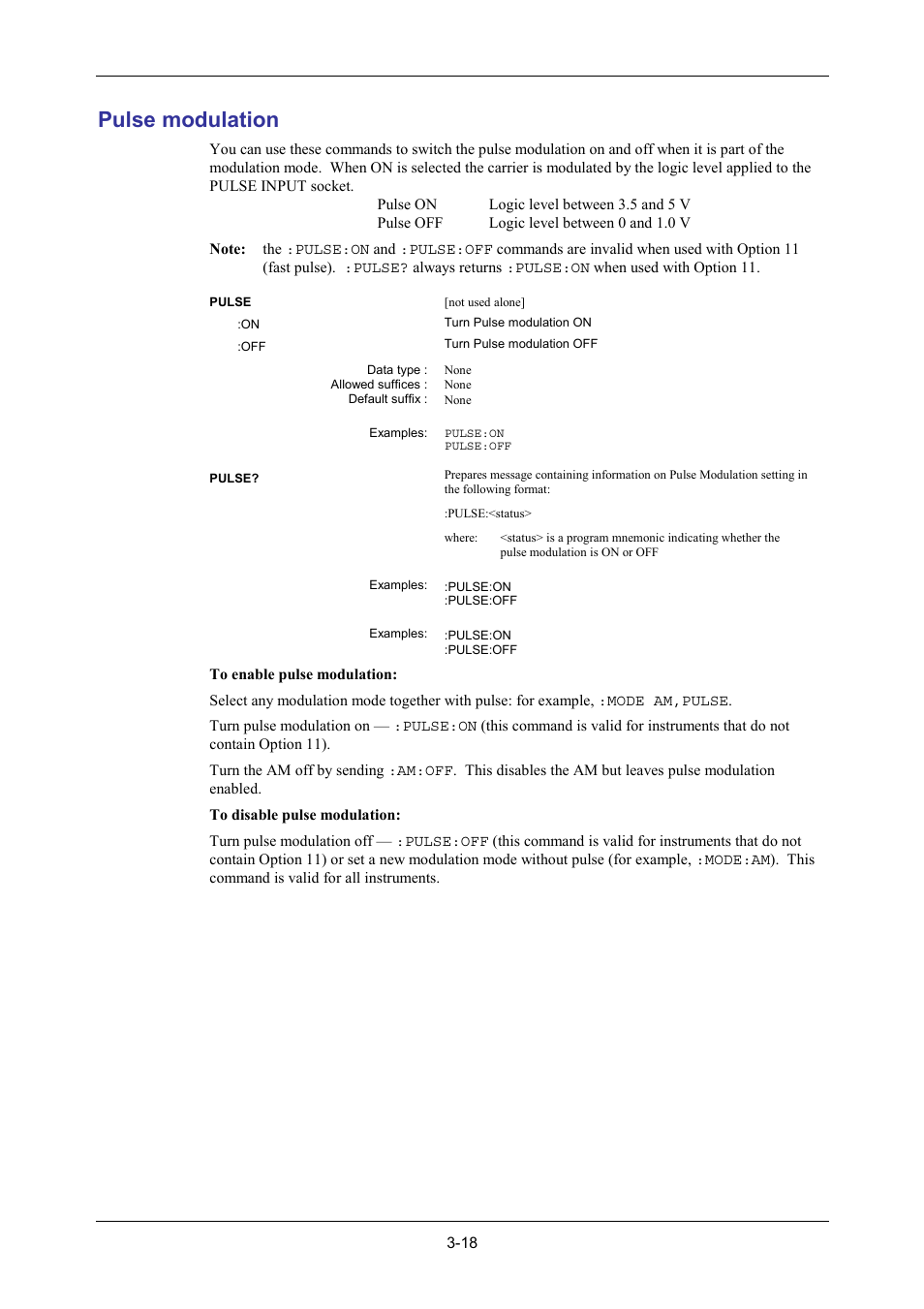 Pulse modulation | VXI 3002 User Manual | Page 48 / 136