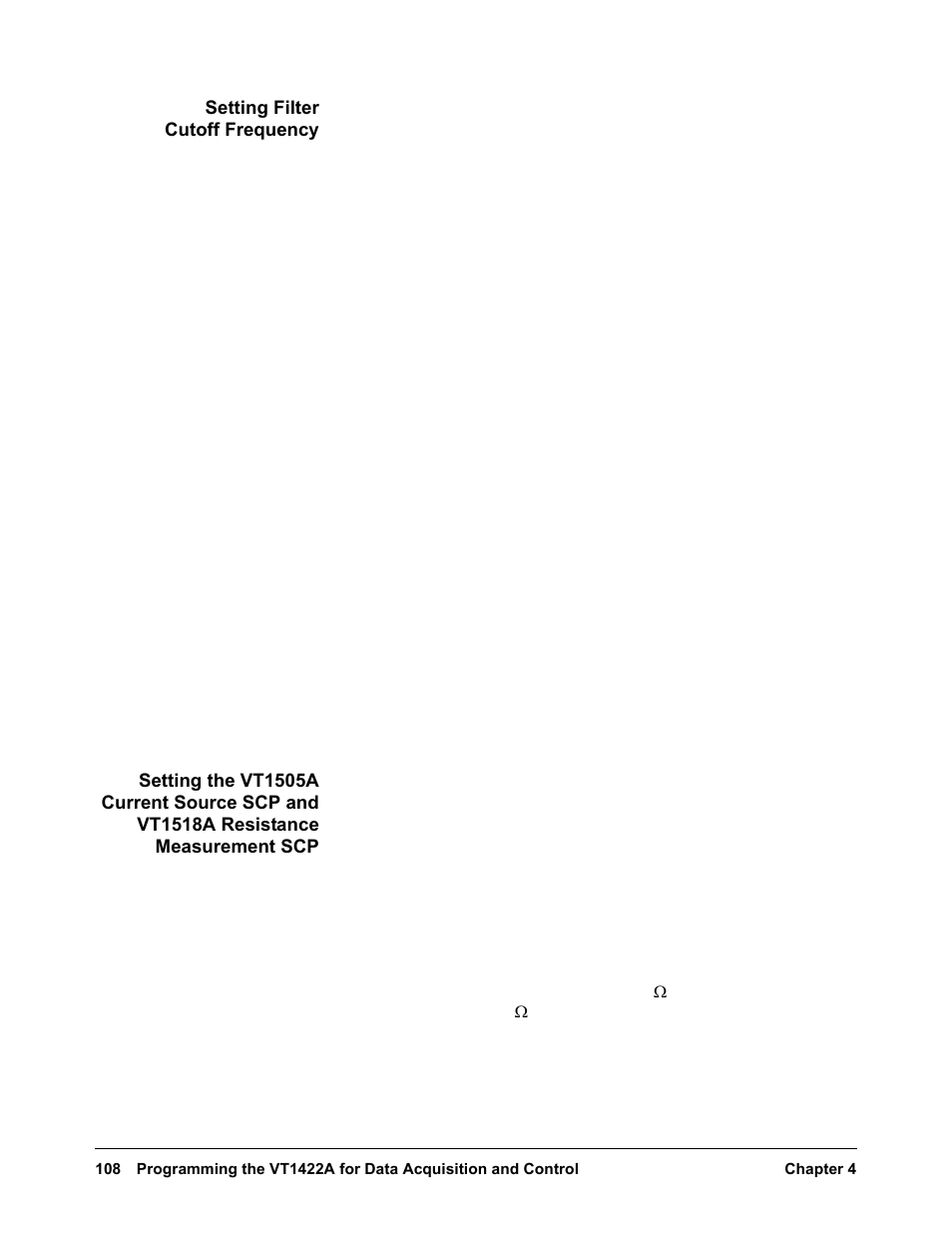 Setting filter cutoff frequency | VXI VT1422A User Manual | Page 110 / 529