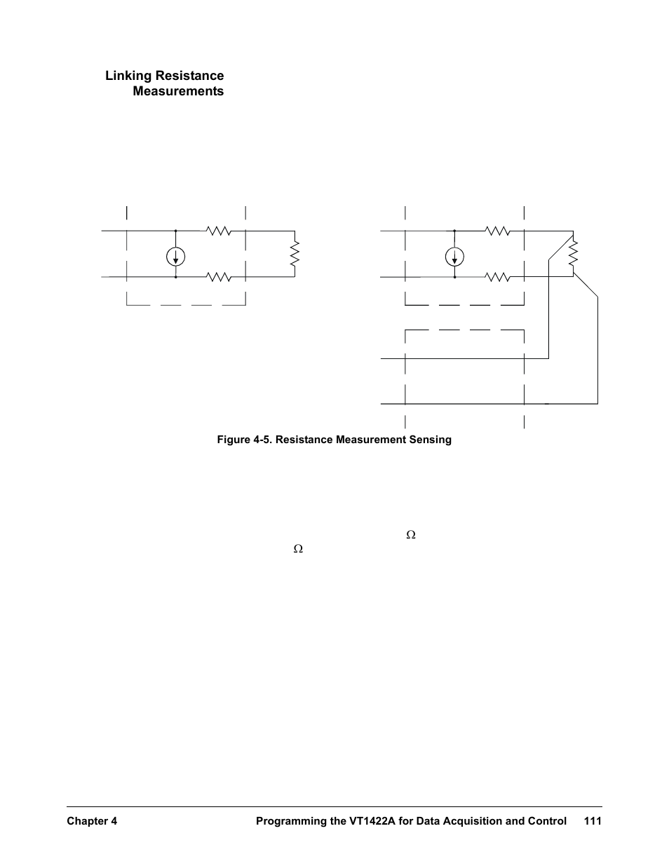 Linking resistance measurements | VXI VT1422A User Manual | Page 113 / 529