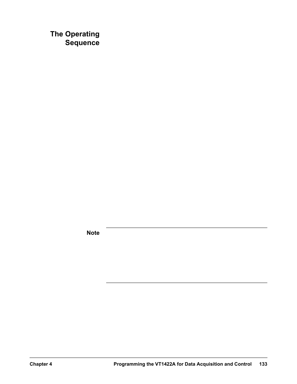 The operating sequence | VXI VT1422A User Manual | Page 135 / 529