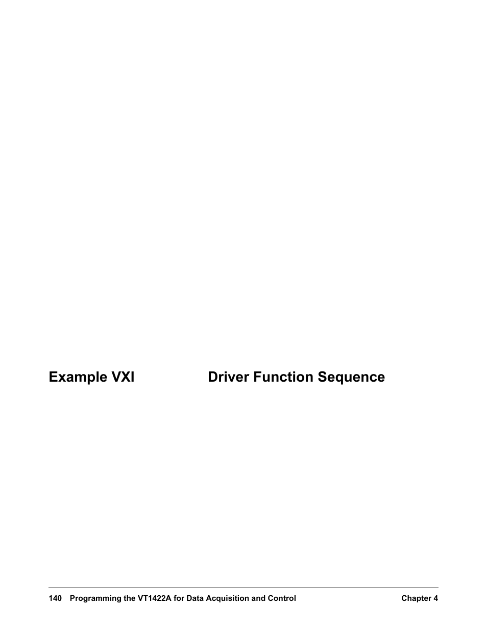 Example vxiplug&play driver function sequence, Example vxi plug&play driver function sequence | VXI VT1422A User Manual | Page 142 / 529